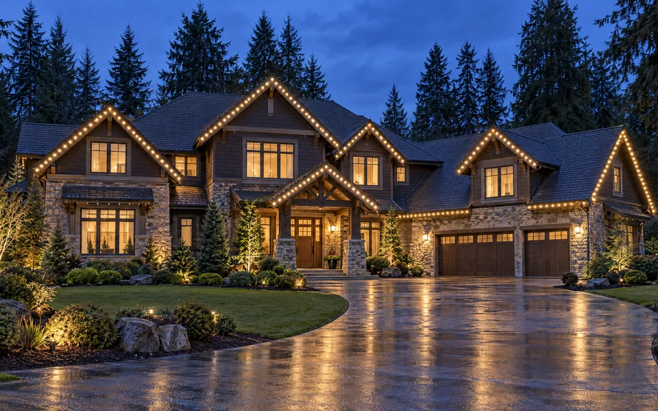 Illustrative estate home lighting choice